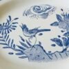 Gien France Oiseau Bleu detailtekening vogelmotief grote serveerschaal