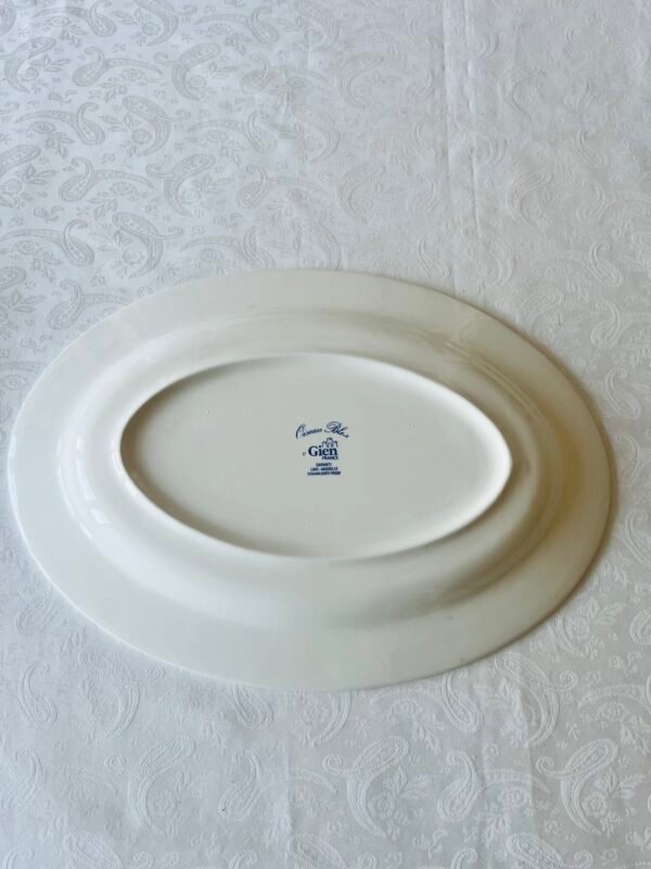 Gien Oiseau Bleu achterzijde grote ovalen serveerschaal