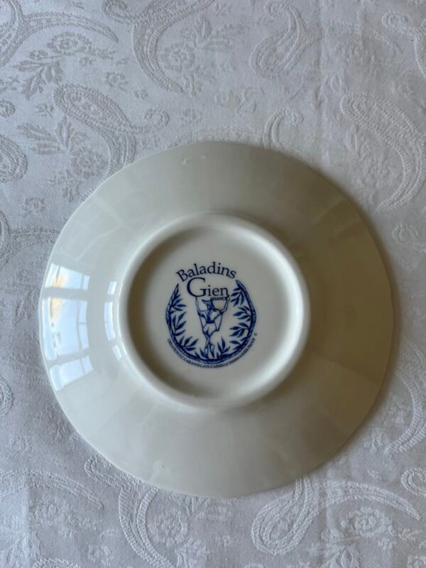 Gien Baladins schoteltje achterkant met stempel en trapeze-acrobaat