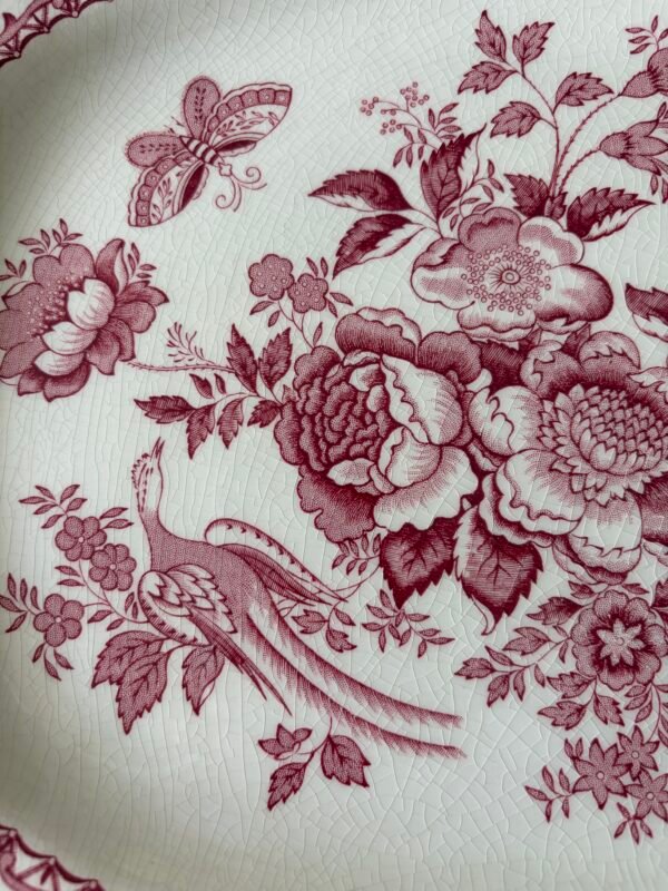 Mason's Stratford Pink grote serveerschaal detail Mason's Stratford Pink grote serveerschaal detail
