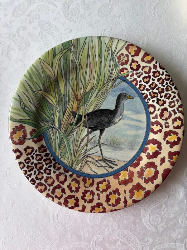 Gien Savane ontbijtbord met het watervogel decor, bovenaanzicht