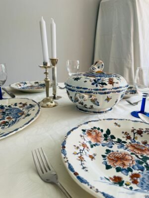 Faïencerie de Gien – Coq et Pivoines | Soepterrine met Deksel