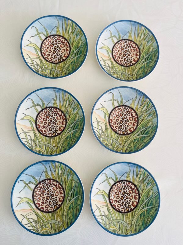 Faïencerie de Gien – Savane | Set van 6 Schoteltjes / Boter- of Broodbordjes (Ø15,2 cm) Faïencerie de Gien – Savane | Set van 6 Schoteltjes / Boter- of Broodbordjes (Ø15,2 cm)