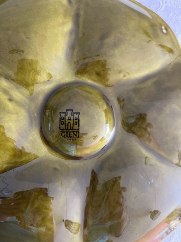 Faïencerie de Gien France – Antieke Oesterborden (Ø24 cm) | Set van 6 Faïencerie de Gien France – Antieke Oesterborden (Ø24 cm) | Set van 6