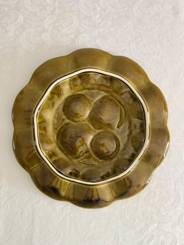 Faïencerie de Gien France – Groot Antiek Oesterbord / Serveerbord (Ø34 cm) Faïencerie de Gien France – Groot Antiek Oesterbord / Serveerbord (Ø34 cm)