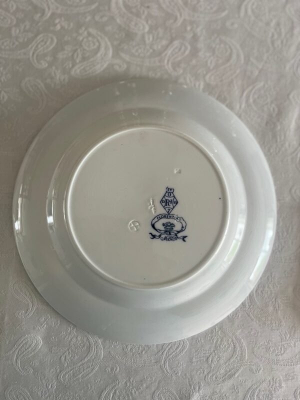 Minton & Co England – Florentine | Set van 6 Antieke Dinerborden (Ø23 cm)