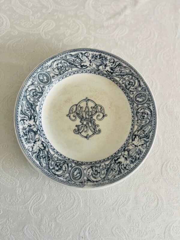 Minton & Co England – Florentine | Set van 6 Antieke Ontbijt-/Dessertborden (Ø20,5 cm)