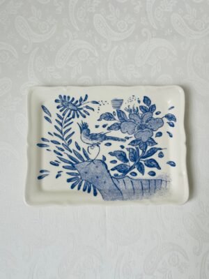 Faïencerie de Gien France – Oiseau Blue | Zuurschaaltje Rechthoekig (17,2 x 13,5 cm) Faïencerie de Gien France – Oiseau Blue | Zuurschaaltje Rechthoekig (17,2 x 13,5 cm)