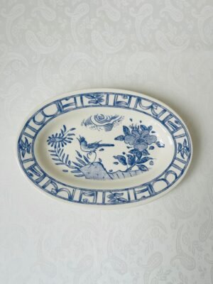 Faïencerie de Gien France – Oiseau Blue | Kleine Ovale Serveerschaal (23,3 x 16,2 cm) Faïencerie de Gien France – Oiseau Blue | Kleine Ovale Serveerschaal (23,3 x 16,2 cm)