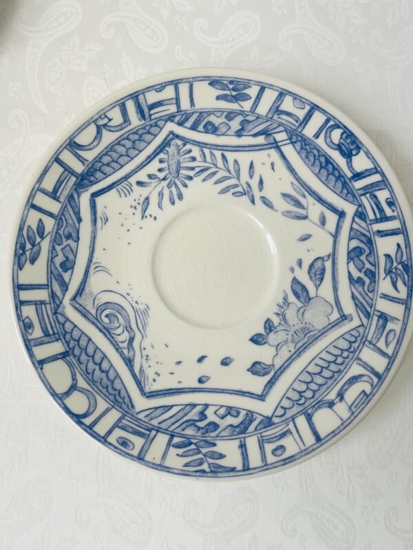 Faïencerie de Gien France – Oiseau Blue | Grote Theekop en Schotel (Ø11,5 cm / 26 cl)