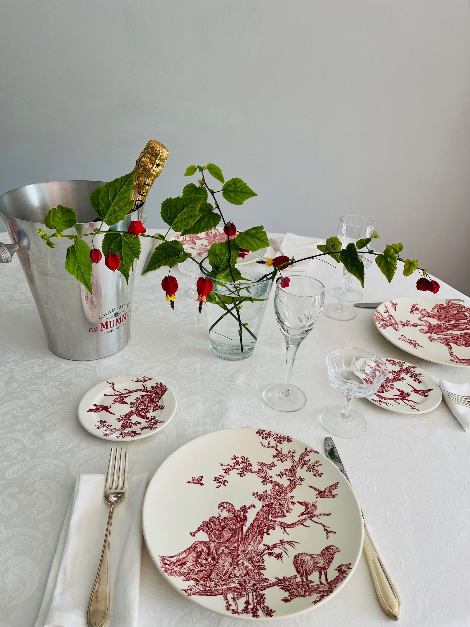 Faïencerie de Gien France – Les Délices des Quatre Saisons (1789–1792) – Ontbijtborden / Breakfast Plates / Salad Plates