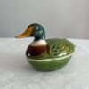 Michel Caugant – Terrine Eend Groen – Handgemaakte Faïence Terrine Michel Caugant – Terrine Eend Groen – Handgemaakte Faïence Terrine