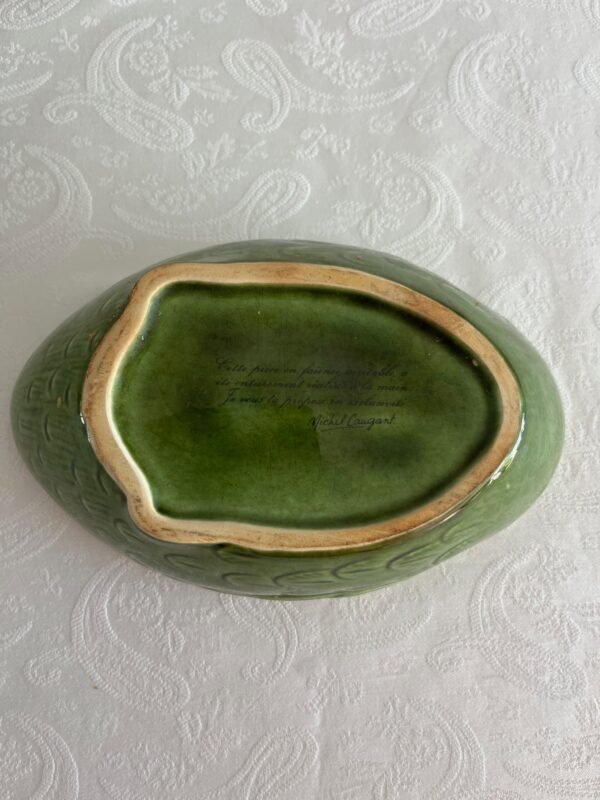 Michel Caugant – Terrine Eend Groen – Handgemaakte Faïence Terrine Michel Caugant – Terrine Eend Groen – Handgemaakte Faïence Terrine