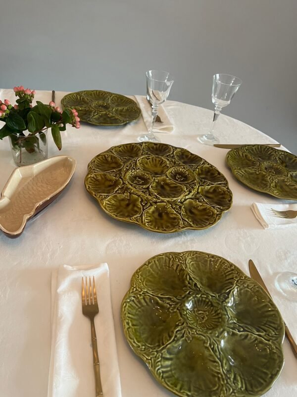 Faïencerie de Gien France – Groot Antiek Oesterbord / Serveerbord (Ø34 cm) Faïencerie de Gien France – Groot Antiek Oesterbord / Serveerbord (Ø34 cm)