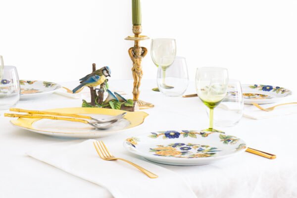 Pillivuyt Oiseau et Fleurs gedekte tafel