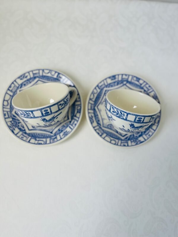 Faïencerie de Gien France – Oiseau Blue – Koffiekop en Schotel Faïencerie de Gien France – Oiseau Blue – Koffiekop en Schotel