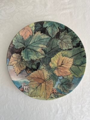 Faïencerie de Gien France – Feuillage – Platte Taartschaal Faïencerie de Gien France – Feuillage – Platte Taartschaal