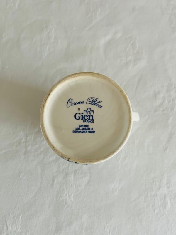 Faïencerie de Gien France – Oiseau Bleu – Melkkan & Suikerpot Faïencerie de Gien France – Oiseau Bleu – Melkkan & Suikerpot