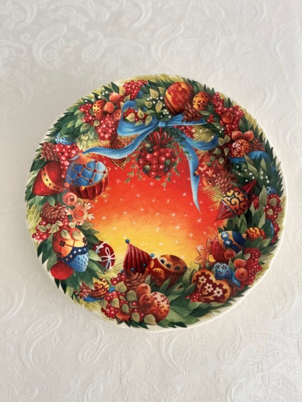 Faïencerie de Gien France – Joyeuses Fêtes – Ontbijtbord / Sierbord Faïencerie de Gien France – Joyeuses Fêtes – Ontbijtbord / Sierbord