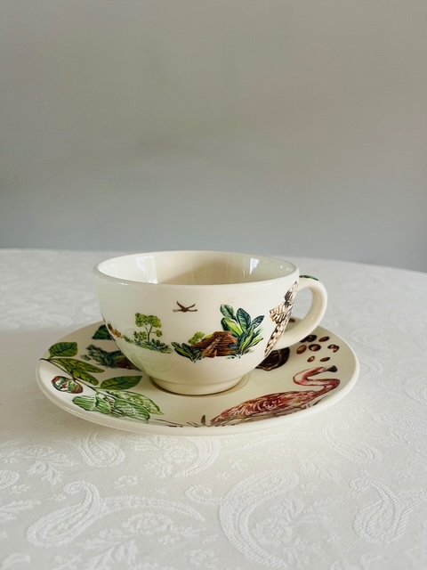 Faïencerie de Gien France – Cacao – Kop en Schotel / Cup and Saucer Faïencerie de Gien France – Cacao – Kop en Schotel / Cup and Saucer