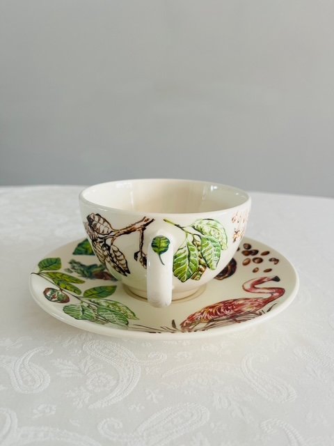 Faïencerie de Gien France – Cacao – Kop en Schotel / Cup and Saucer Faïencerie de Gien France – Cacao – Kop en Schotel / Cup and Saucer