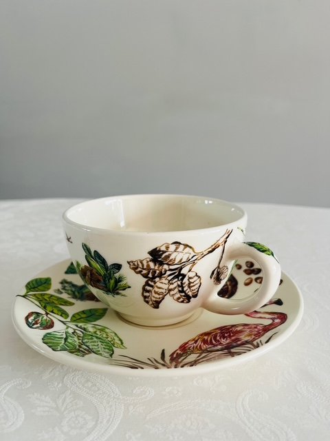 Faïencerie de Gien France – Cacao – Kop en Schotel / Cup and Saucer Faïencerie de Gien France – Cacao – Kop en Schotel / Cup and Saucer