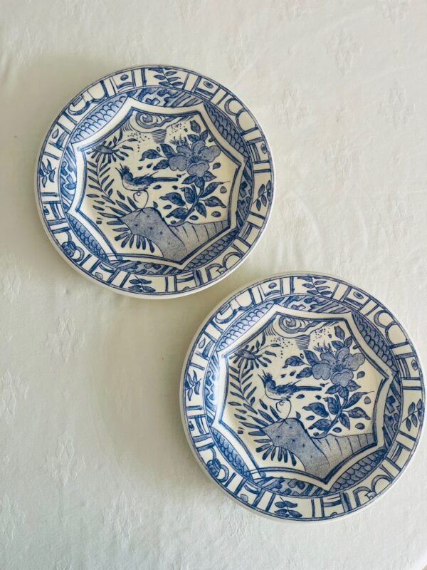Faïencerie de Gien France – Oiseau Bleu – Dinerborden / Dinner Plates Faïencerie de Gien France – Oiseau Bleu – Dinerborden / Dinner Plates
