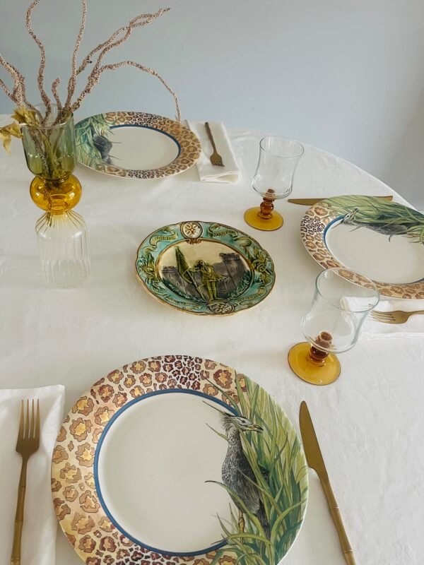 Barbotine – Jeanne d’Arc – Antiek Bord Barbotine – Jeanne d’Arc – Antiek Bord