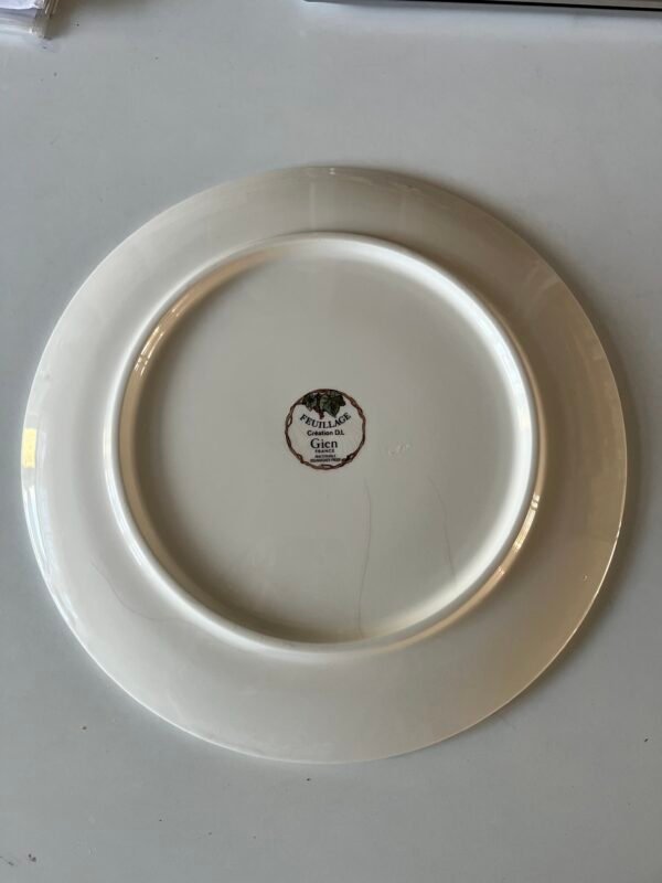 Gien Feuillage groot plat serveerbord achterkant