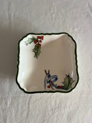 Faïencerie de Gien France – Le Houx – Vierkant Schaaltje / Square Dish