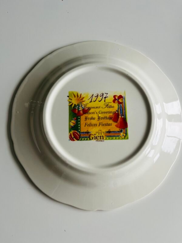 Gien Joyeuses Fêtes 1997 3 Ontbijtbord / Sierbord