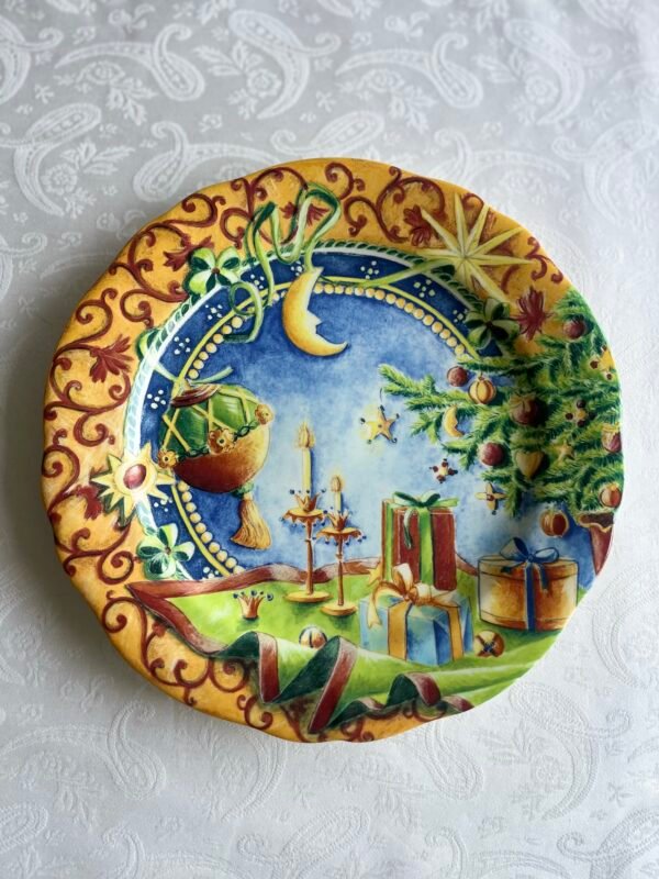 Faïencerie de Gien France – Joyeuses Fêtes – Ontbijtbord / Sierbord