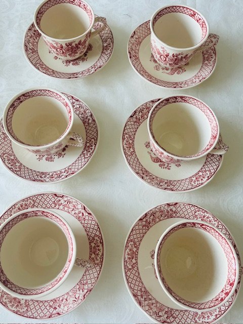 Mason’s – Stratford Pink – Kop en Schotels / Cups and Saucers Mason’s – Stratford Pink – Kop en Schotels / Cups and Saucers