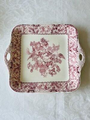 Mason’s – Stratford Pink – Taartschaal / Sandwichschaal met Handvaten