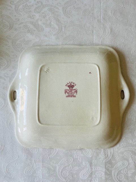 Mason’s – Stratford Pink – Taartschaal / Sandwichschaal met Handvaten