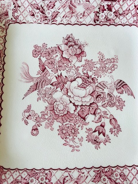 Mason’s – Stratford Pink – Taartschaal / Sandwichschaal met Handvaten