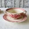 Mason’s – Stratford Pink – Soepkoppen met Schotels / Soup Cups and Saucers