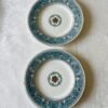 Wedgwood – Florentine W2714 Turquoise – Ontbijtbord / Dessertbord – Dessert Plate / Salad Plate (Set van 2)