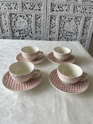 Faïencerie de Gien – Aurélie Rouge – Kleine Kop en Schotels