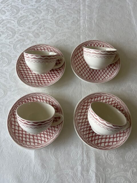 Faïencerie de Gien – Aurélie Rouge – Kleine Kop en Schotels