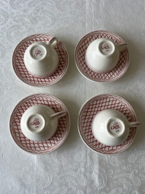 Faïencerie de Gien – Aurélie Rouge – Kleine Kop en Schotels