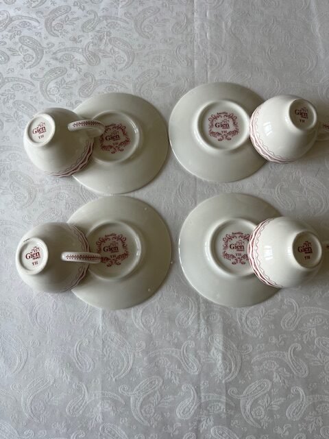 Faïencerie de Gien – Aurélie Rouge – Kleine Kop en Schotels