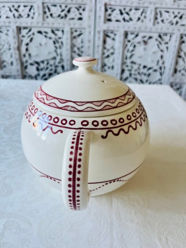 Gien aurélie rouge grote theepot zij aanzicht