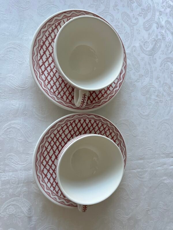 IMG_0518 Gien Aurelie Rouge theekop en schotels set van 2 bovenaanzicht