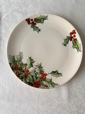 Gien Le Houx serveerbord taartschaal 30 cm basis wit