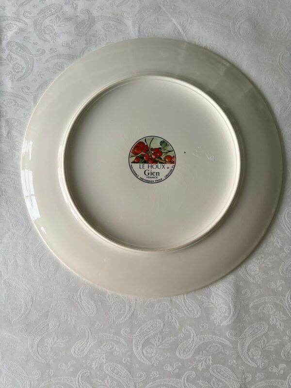 Gien Le Houx grote serveerschaal taartschaal 30 cm basis wit merkstempel