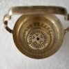 Z.Y. antieke verzilverde Art Deco ijsemmer met ringen-design bovenaanzicht