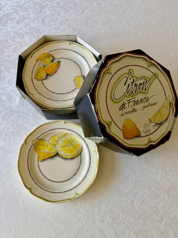 citron de france4 Gien Citron de France originele doos met 2 bordjes