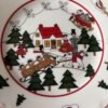 mason's Christmas Village ontbijtbord close up detail