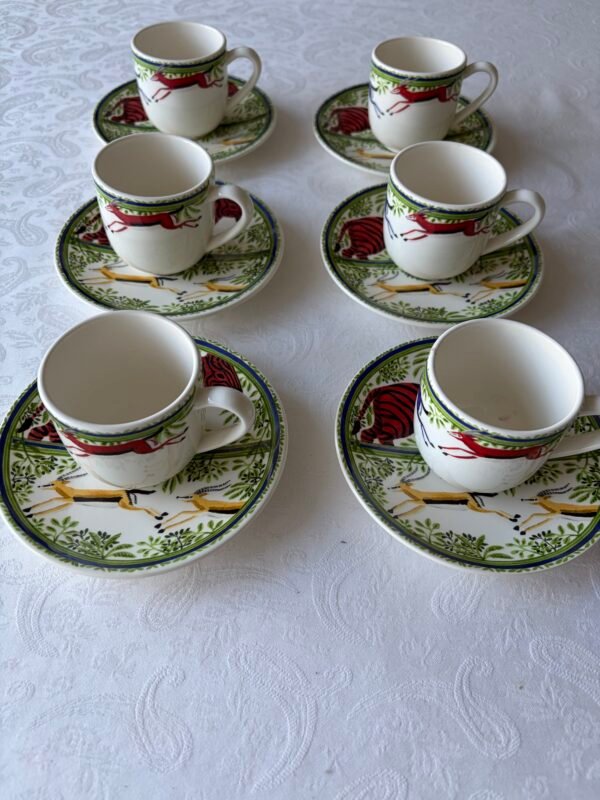 Gien Zenaba espresso kop en schotels set van 6